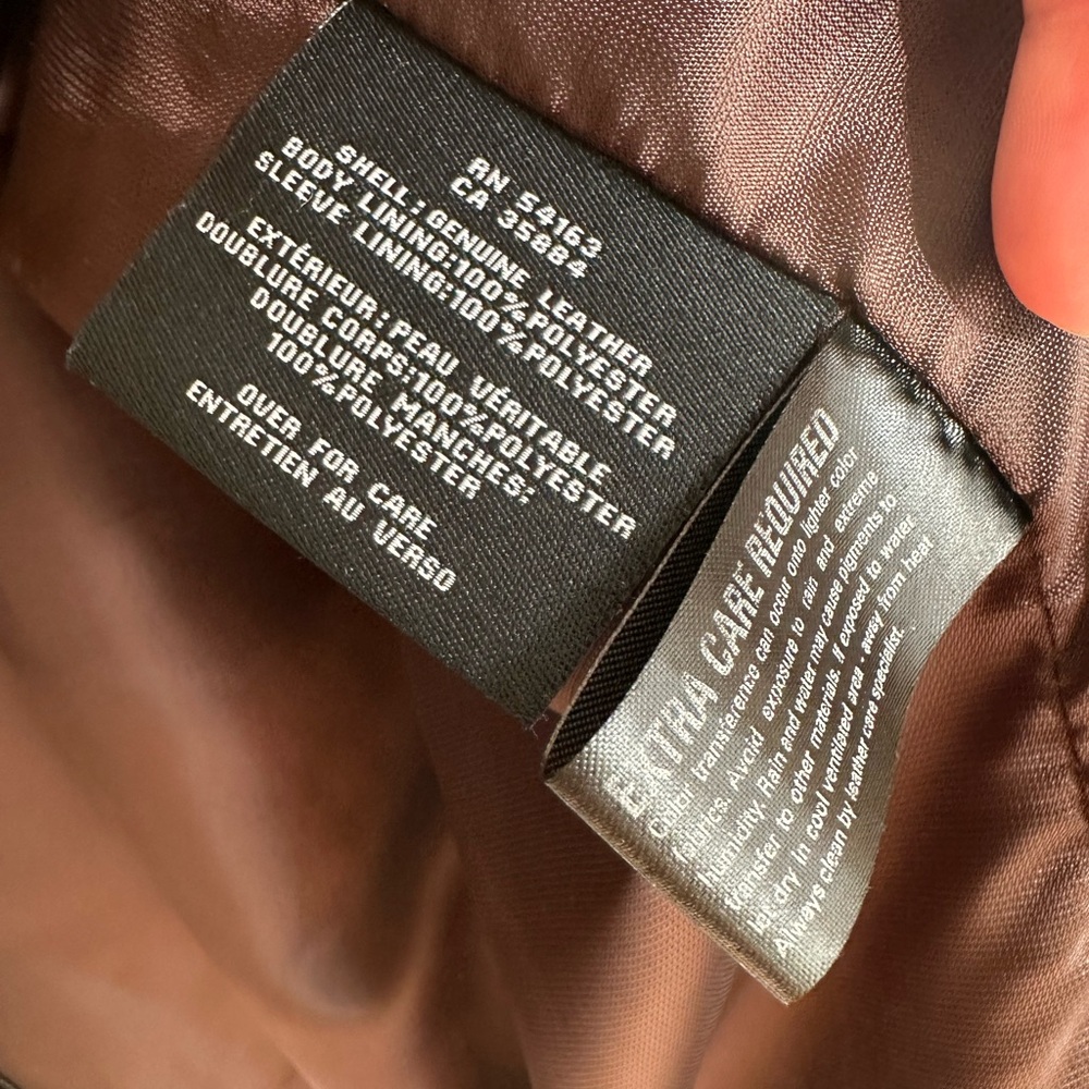 Cole Haan Men's XL Java 100% Genuine Leather Jacket Brown Classic - Picture 11 of 13
